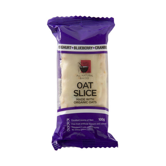 All Natural Bakery Oat Slices Yoghurt Blueberry & Cranberry | 100g