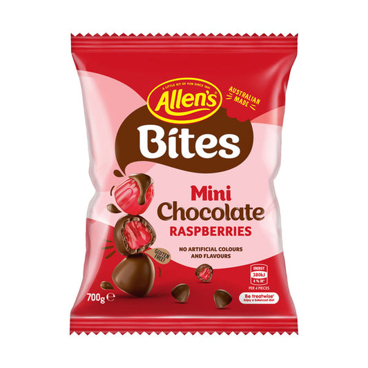 Allen's Lollies Milk Choc Gluten Free Raspberries   | 140g