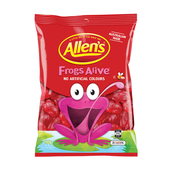 Allen's Lollies Red Frogs Alive Bag | 190g