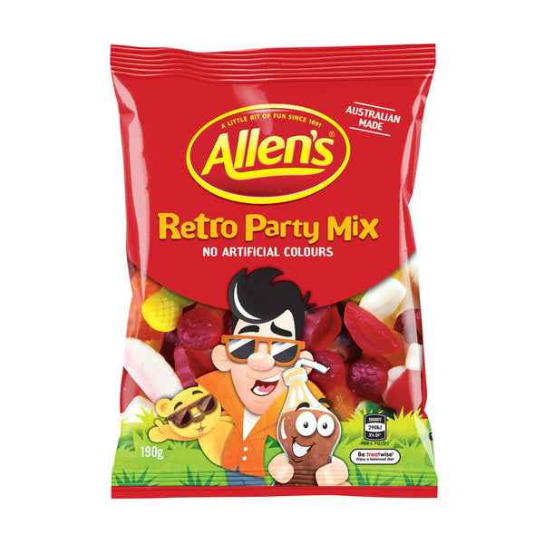 Allen's Lollies Retro Party Mix Lolly Bag | 190g