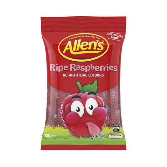 Allen's Lollies Ripe Raspberries Lolly Bag | 190g