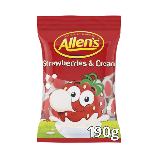 Allen's Lollies Strawberries And Cream Lolly Bag | 190g