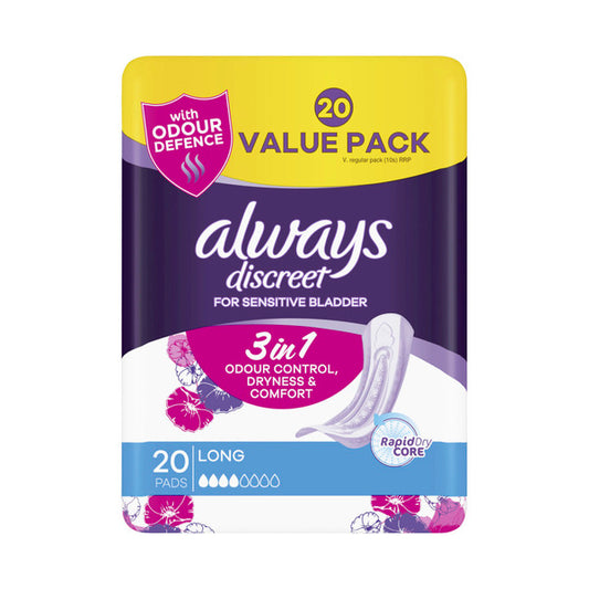 Always Discreet Pads Normal Value | 20 pack