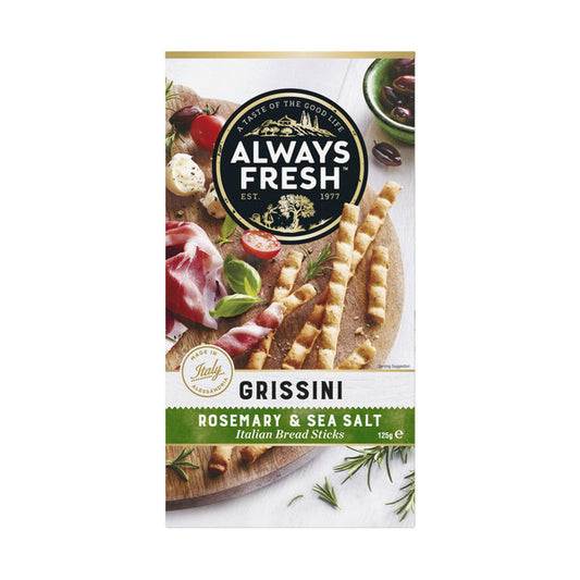 Always Fresh Grissini Rosemary & Sea Salt Bread Sticks | 125g