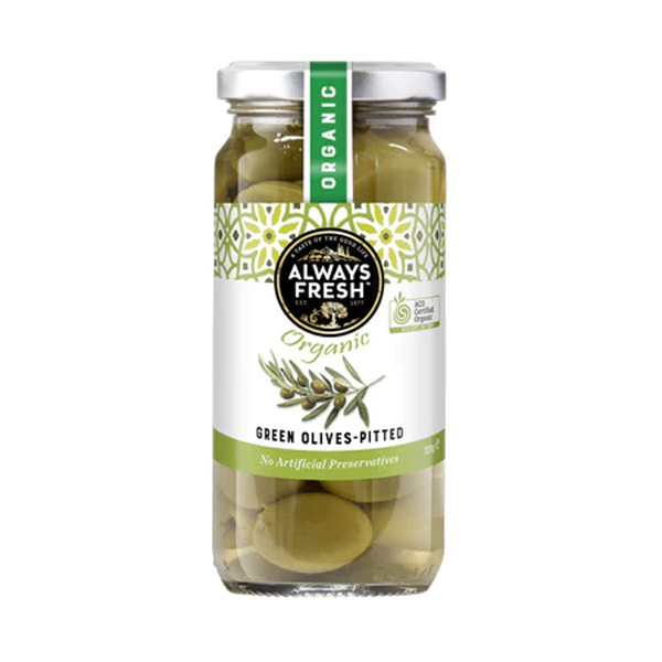 Always Fresh Organic Green Olives | 220g