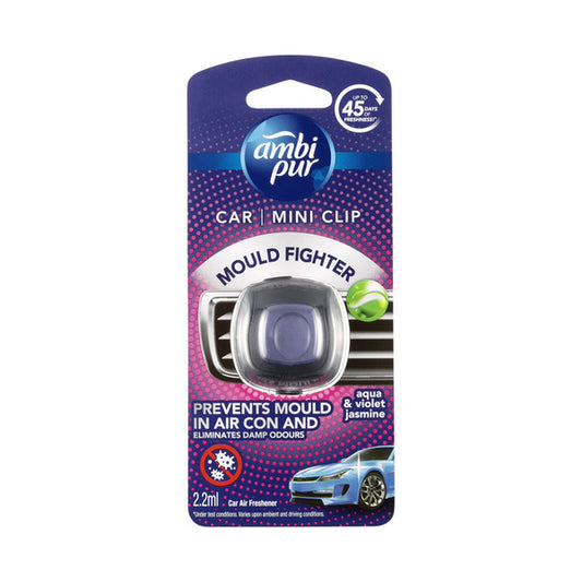 Ambi Car Mini Mould Fighter Air Freshner Aqua & Violet | 2.2mL