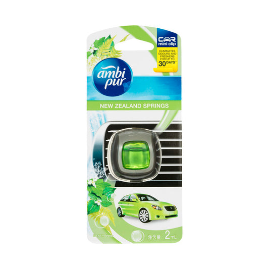 Ambi Pur New Zealand Springs Car Air Freshener Mini Clip | 2mL