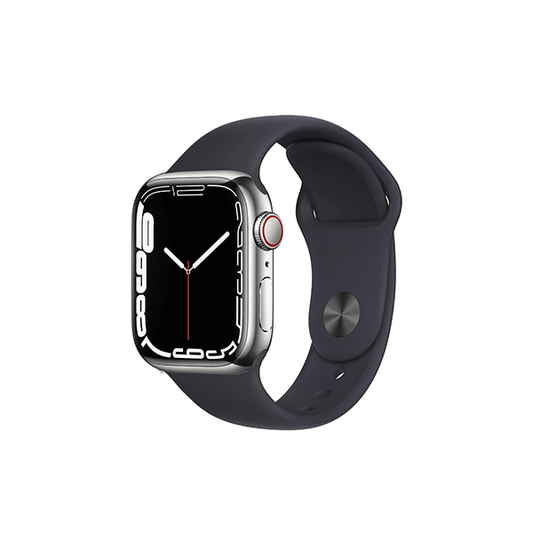Apple Watch Series 7 41mm Silver Stainless Steel Case GPS + Cellular [^Renewed]