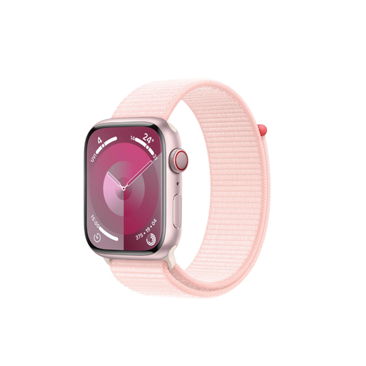 Apple Watch Series 9 45mm Pink Aluminium Case GPS + Cellular Sport Loop