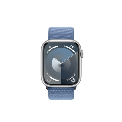 Apple Watch Series 9 45mm Silver Aluminium Case GPS Sport Loop