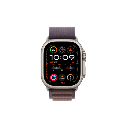 Apple Watch Ultra 2 49mm Titanium Case GPS + Cellular Alpine Loop (Indigo)[Medium]