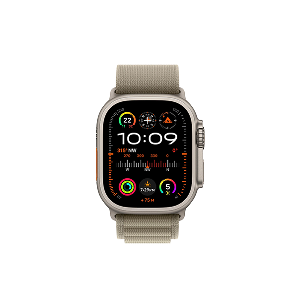 Apple Watch Ultra 2 49mm Titanium Case GPS + Cellular Alpine Loop (Olive)[Small]