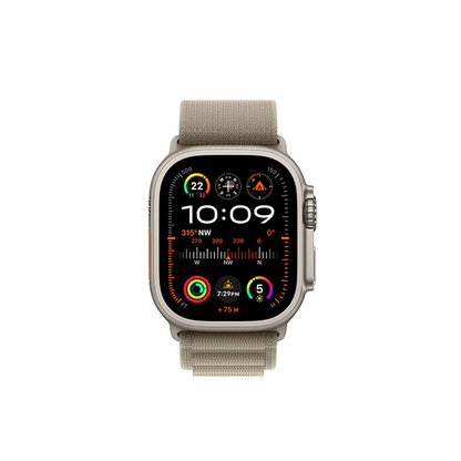 Apple Watch Ultra 2 49mm Titanium Case GPS + Cellular Alpine Loop (Olive)[Small]