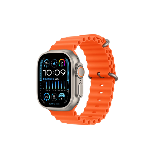 Apple Watch Ultra 2 49mm Titanium Case GPS + Cellular Ocean Band (Orange)