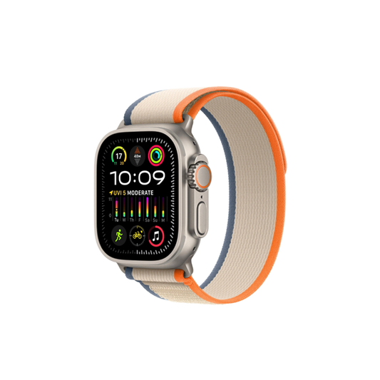 Apple Watch Ultra 2 49mm Titanium Case GPS + Cellular Trail Loop (Orange/Beige)[S/M]