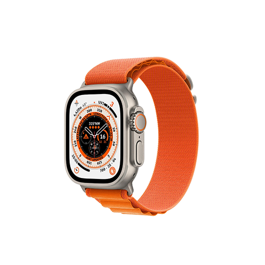 Apple Watch Ultra 49mm Titanium Case GPS + Cellular Alpine Loop (Orange)[Small]