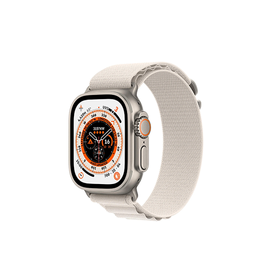Apple Watch Ultra 49mm Titanium Case GPS + Cellular Alpine Loop (Starlight)[Medium]