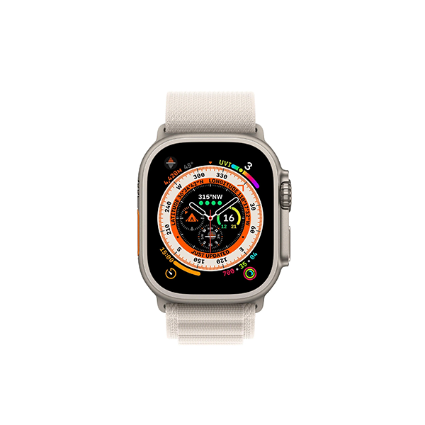 Apple Watch Ultra 49mm Titanium Case GPS + Cellular Alpine Loop (Starlight)[Medium]