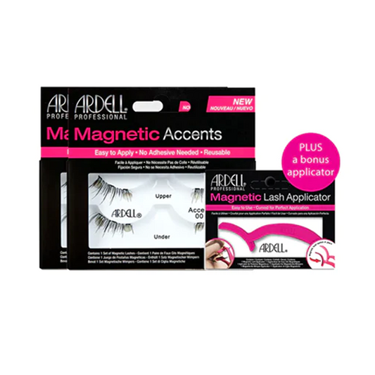 Ardell Magnetic Lashes Double 110 & Accents 001 - 2 Pack With Applicator