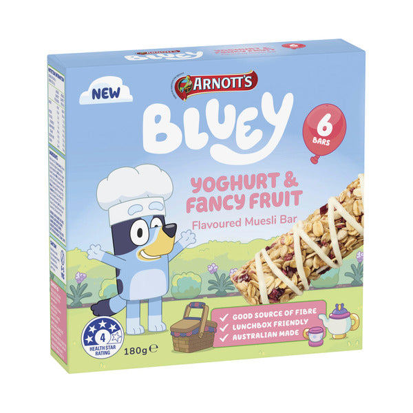 Arnott's Bluey Muesli Bar Yoghurt & Fancy Fruit | 180g
