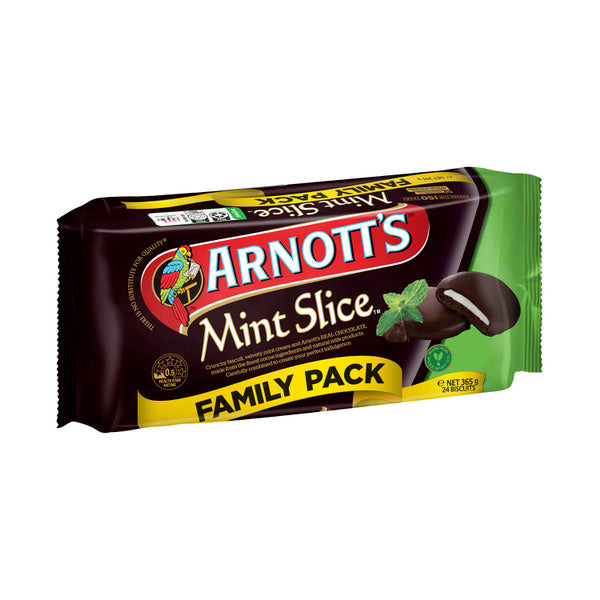 Arnott's Family Pack Choc Mint Slice Biscuits | 365g