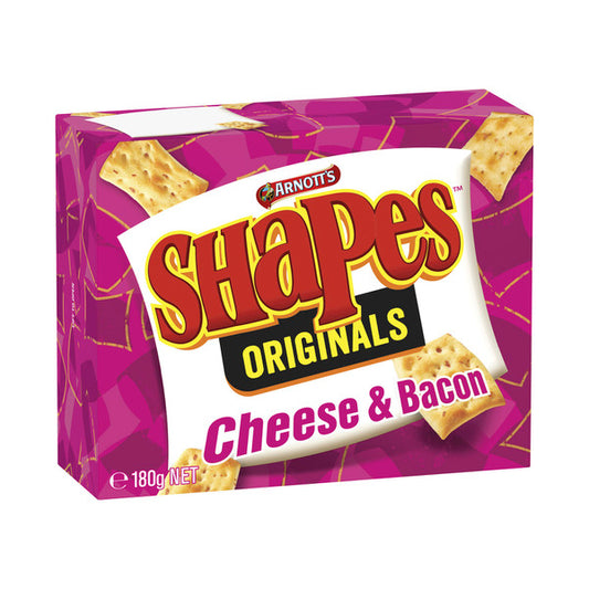 Arnott's Shapes Cheese & Bacon Cracker Biscuits | 180g