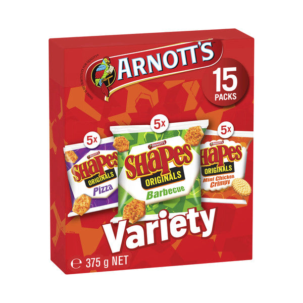 Arnott's Shapes Multipack Variety 15 Pack | 375g