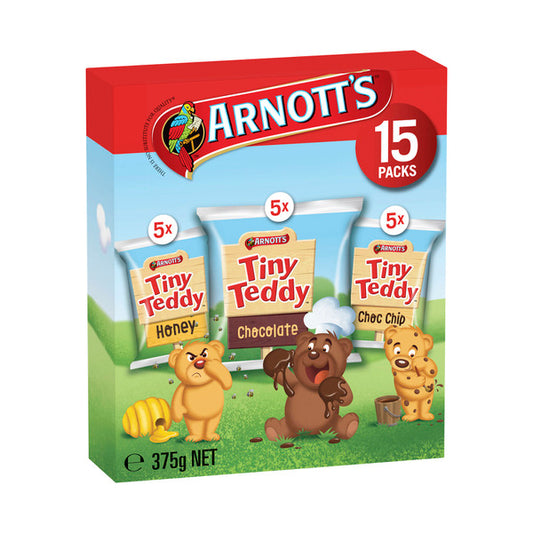 Arnott's Tiny Teddy Multipack Variety Biscuits 15 Pack | 375g