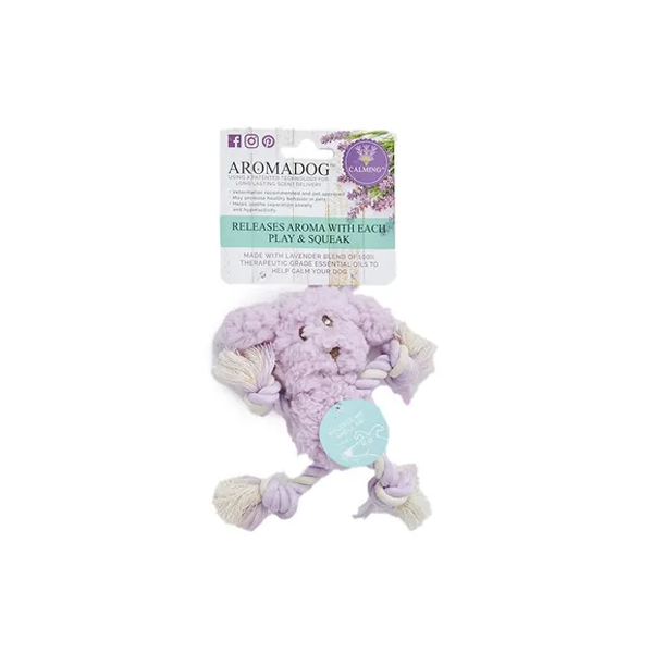 Aroma Dog Fleece With Rope Arms Legs Puppy Toy Purple Mini