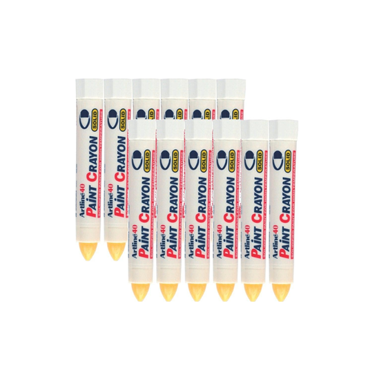 Artline 40 Permanent Paint Crayon Yellow Solid Box 12