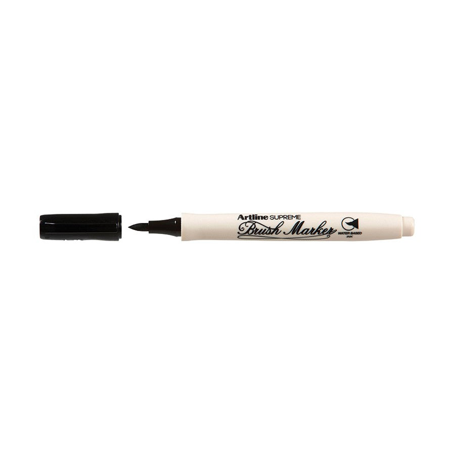 Artline Supreme Brush Marker Antimicrobial - Black