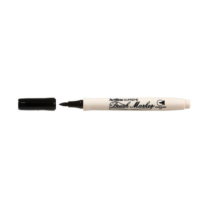 Artline Supreme Brush Marker Antimicrobial - Black