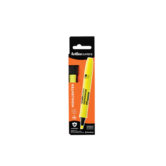 Artline Supreme Highlighter Antimicrobial - Yellow