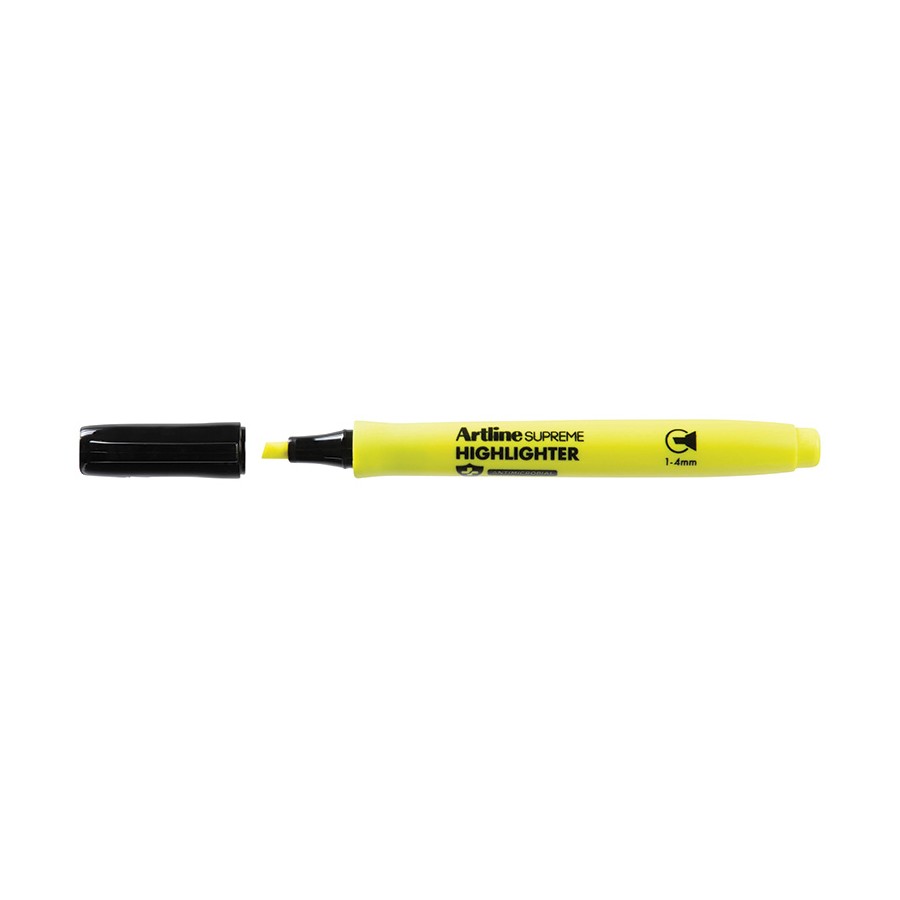 Artline Supreme Highlighter Antimicrobial - Yellow