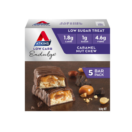 Atkins Low Carb Endulge Bar Caramel Nut Chew5x34g | 170g
