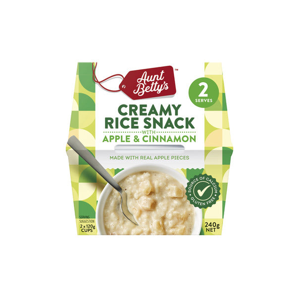 Aunt Betty's Creamy Rice Snack With Apple & Cinnamon | 240g