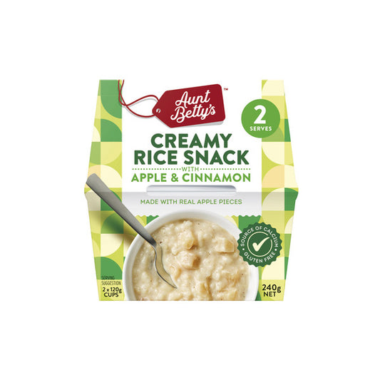 Aunt Betty's Creamy Rice Snack With Apple & Cinnamon | 240g