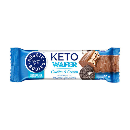 Aussie Bodies Shape Keto Wafer Cookies & Cream | 35g