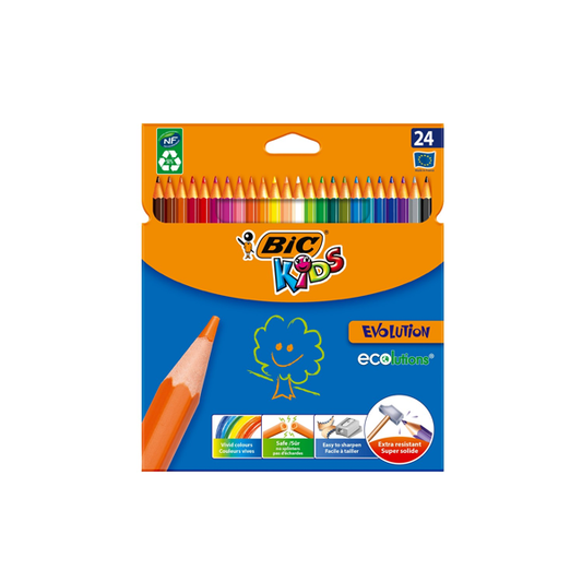 BIC Kids Evolution ECOlutions Colouring Pencils 24 Pack