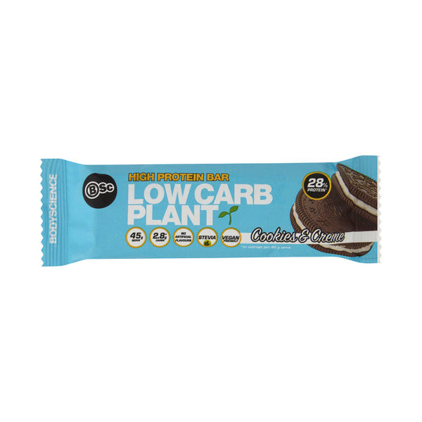 BSC Bodyscience High Protein Low Carb Plant Bar Cookies & Crème | 45g