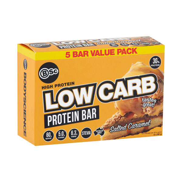 BSC High Protein Bar Salted Caramel 5X60g | 300g