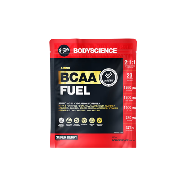 BSc Body Science Essential Amino BCAA Fuel Super Berry 270g