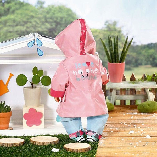 Baby Born Deluxe Rain Coat/Trousers/Boots Outfit Set For 43cm Dolls Kids Toy 3y+