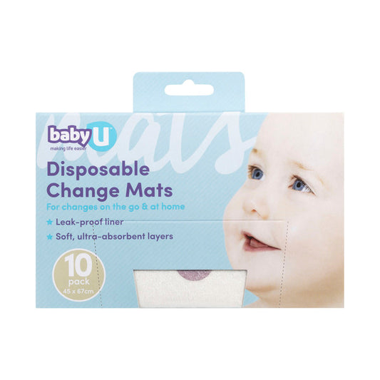 Baby U Disposable Change 10 Mats | 1 pack