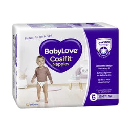 Babylove Cosifit Nappies Size 5 (12-17Kg) | 54 pack