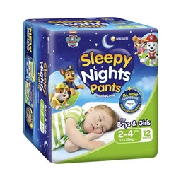 Babylove Sleepynights Pants 2-4 Years (12-18Kg) | 12 pack