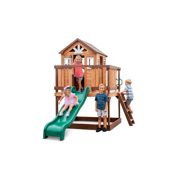 Backyard Discovery Echo Heights Cubby House with Slide