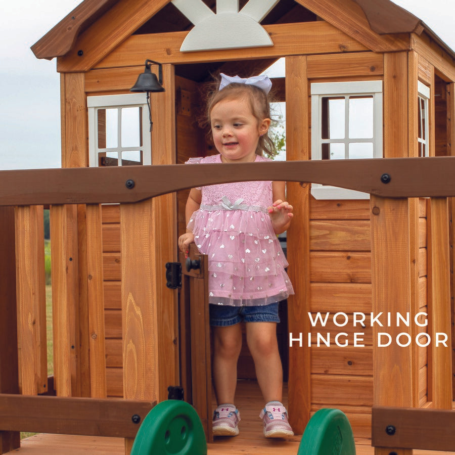 Backyard Discovery Echo Heights Cubby House with Slide