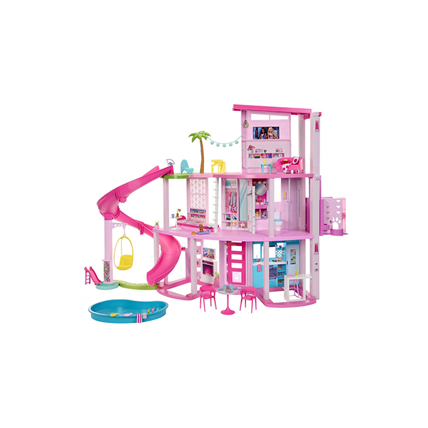 Barbie Dreamhouse Pool Party Doll House with 3 Story Slide