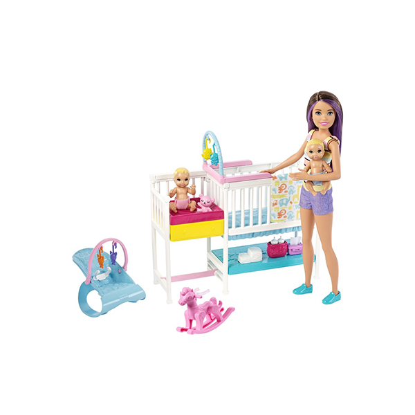 Barbie Skipper Babysitters Inc Nap 'n Nurture Nursery Playset